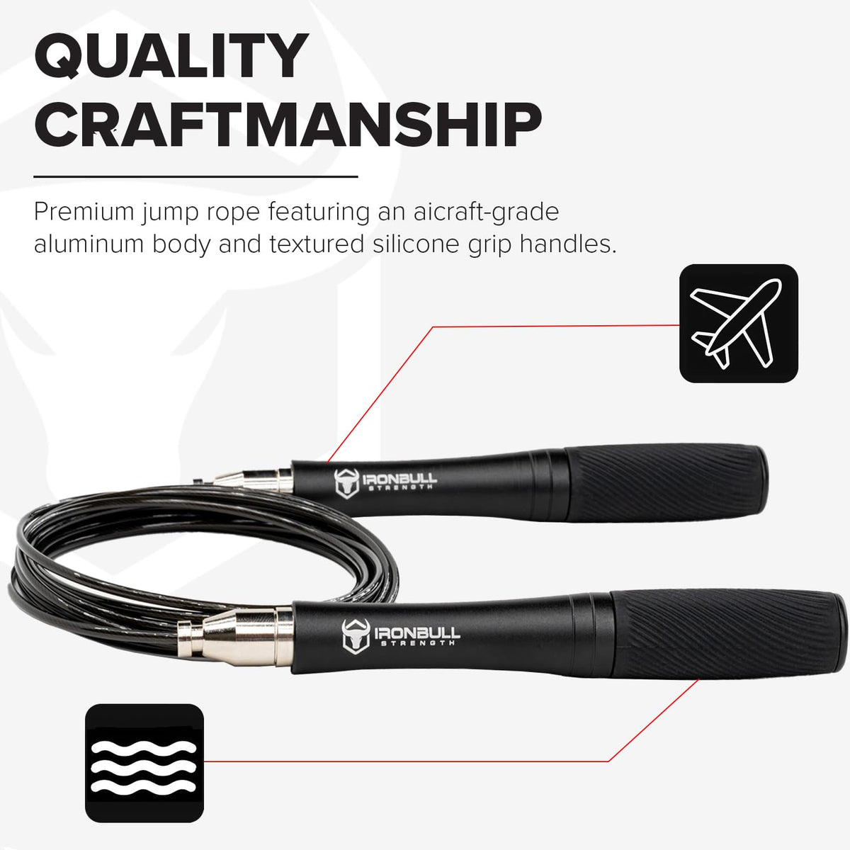 Jump Rope for Men & Women - Ultra-Fast, High Speed Jump Rope - Self-Locking Screw-Free Design with Aluminum Handles and Silicone Textured Grips - Precision Engineered for Maximum Performance - Skipping Rope for Workout Fitness, Cross Training & Home Exerc
