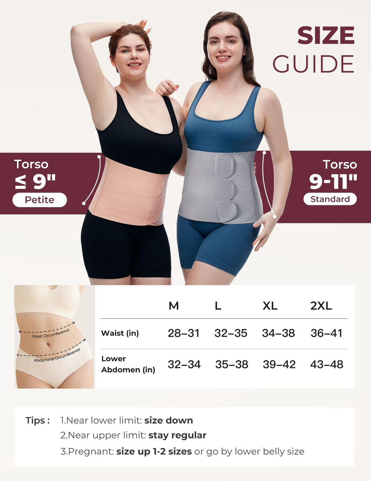 Momcozy Ergowrap Postpartum Belly Band for C-Section Recovery and Vaginal Birth, Abdominal Binder with 3D Lifting & Ergonomic Back Support, Seamless Belly Wrap Shapewear for Post Surgery Recovery