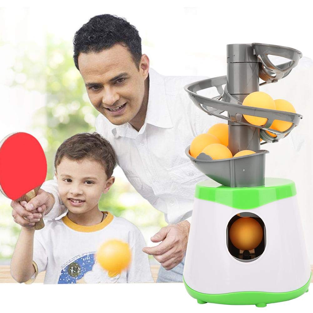 Vbestlife Automatic Machine for Beginners, 10 Balls Table Tennis Trainer Balls Launcher Training Machine Table Tennis Robot for Beginners Training