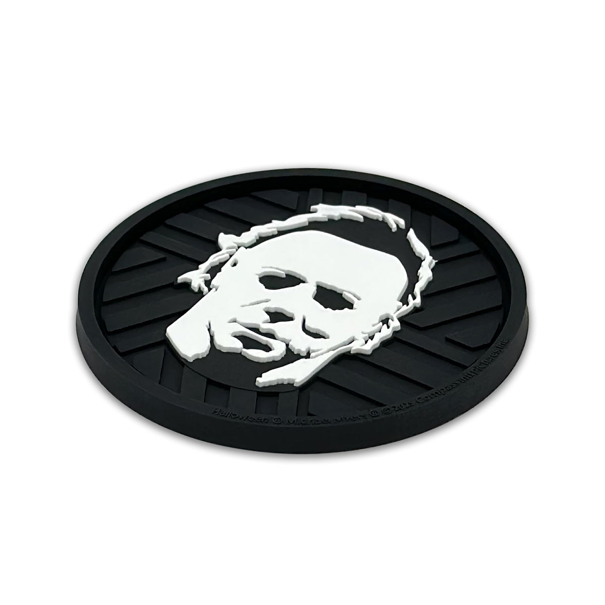 NJECT Officially Licensed Michael Myers Halloween Automotive 3D Textured Silicone Coasters (2.6" Diameter) | Universal Fit for All Cars, Trucks, SUVs & More | Non-Slip Durable | Set of 2