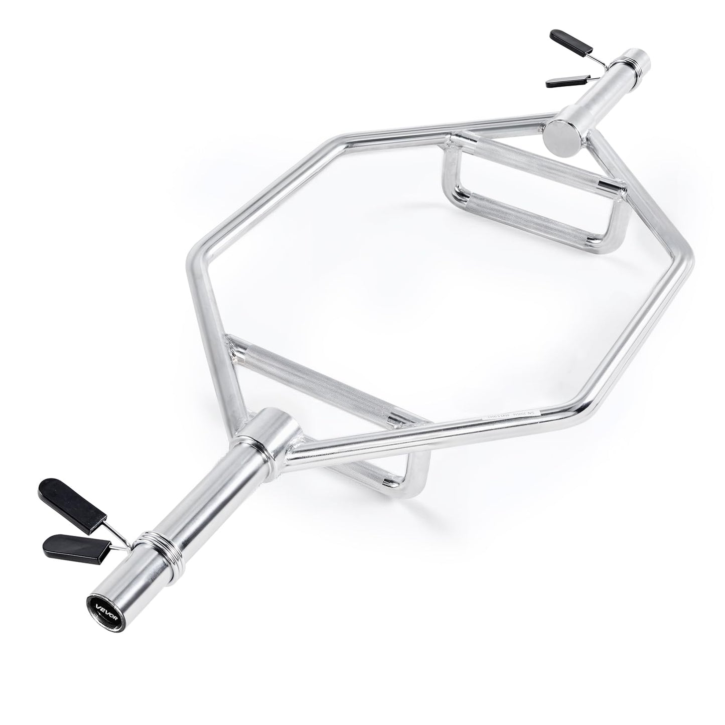 VEVOR Trap Bar Hex Bar, 2-Inch Hex Barbell, 800 LBS Capacity Shrug Bars with Knurled Grips, Weightlifting and Strength Training Equipment, Home Gym for Squats, Deadlifts, Shoulder Presses (Silver)