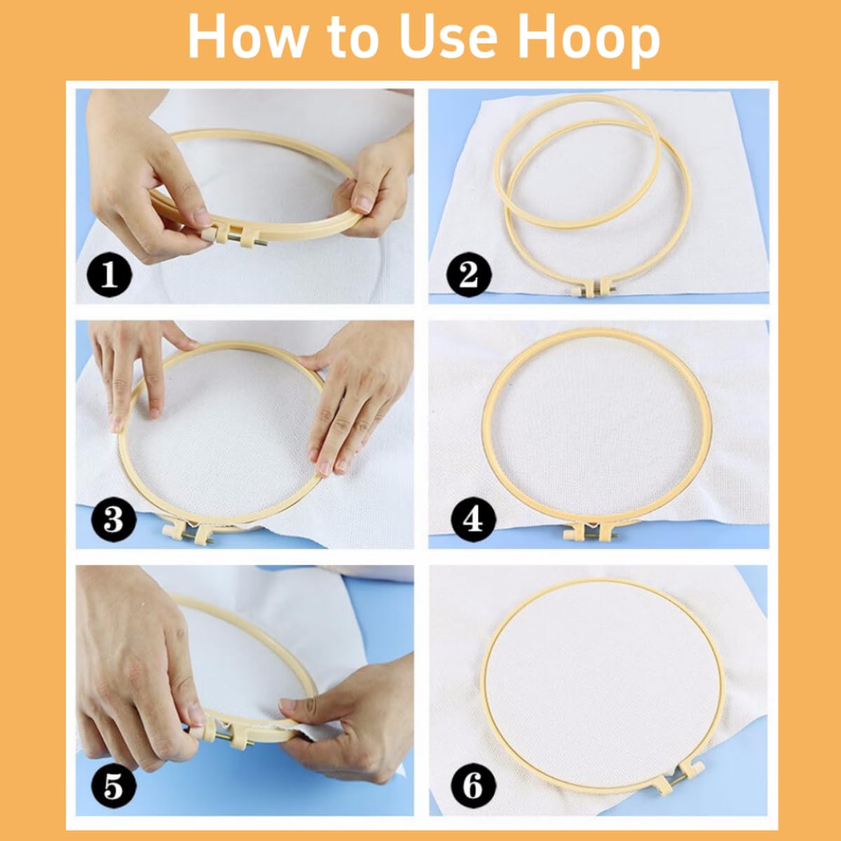 DIY Punch Needle Kits Rooster Easy for Beginners Punch Needle Embroidery Set with Hoop Stamped Pattern for Craft Lovers and Home Decor-4