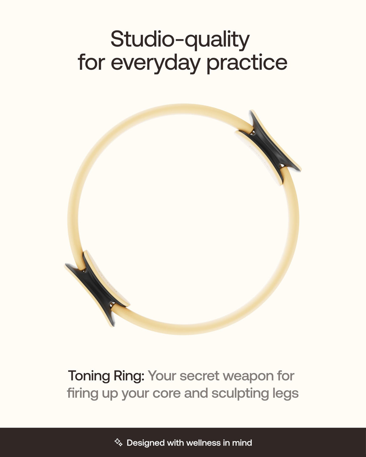 BetterMe Toning Pilates Ring – Magic Circle Pilates Ring for Strength & Flexibility – 15 Inch Fitness Ring for Home Pilates & Yoga Workouts (Butter Yellow)