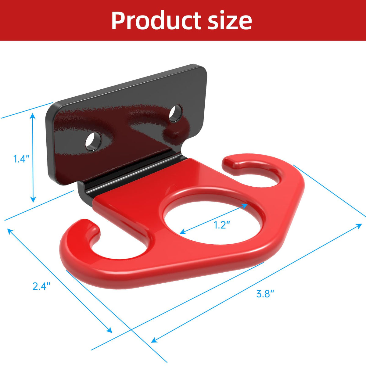 KOMOHOM Resistance Band Wall Anchors, Space-Saving Workout Wall Mount Anchor for Home Gym Workouts, Physical Therapy, and Strength Training,Wall Anchor for Resistance Bands Dark red (3pcs)