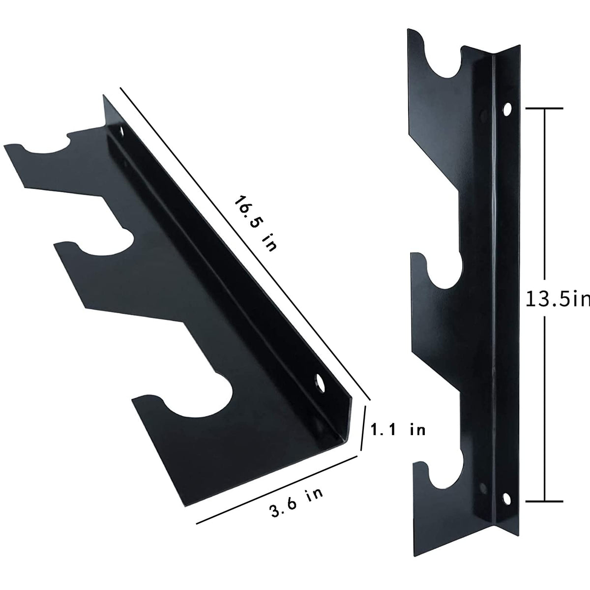 Luwint Barbell Holder Wall Mount, Horizontal 3 Weight Bar Storage Rack