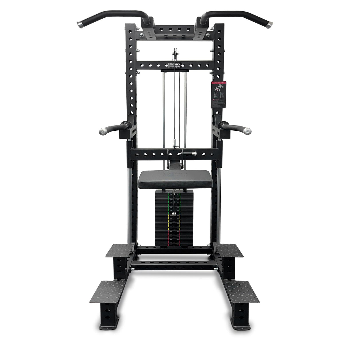 Commercial Dip & Chin Assist Machine with 220LBS Counterweight, Multi-Grip Chin Up Bar for Home Gym Pull Up Assist Station Upper Body Workout Equipment with Adjustable Handles