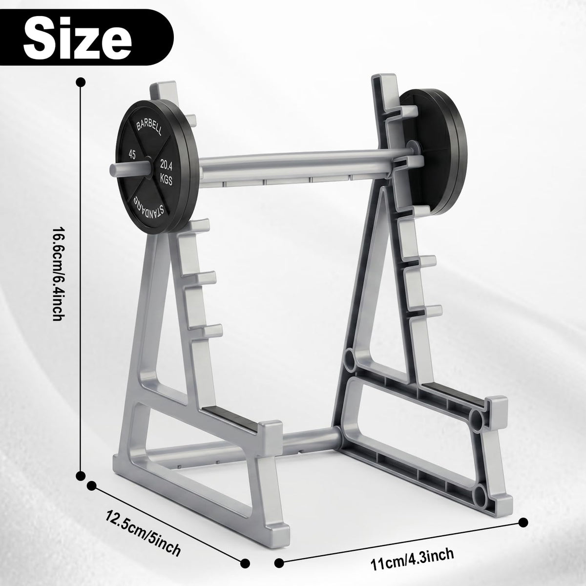 Squat Rack Pen Holder for Desk, Barbell Rack Pen Holder Gym-Themed Unique Office Desk Accessories, Funny Mini Weight Racks Pencil Holder Organizer Decor for Men Fitness Weightlifting Lovers