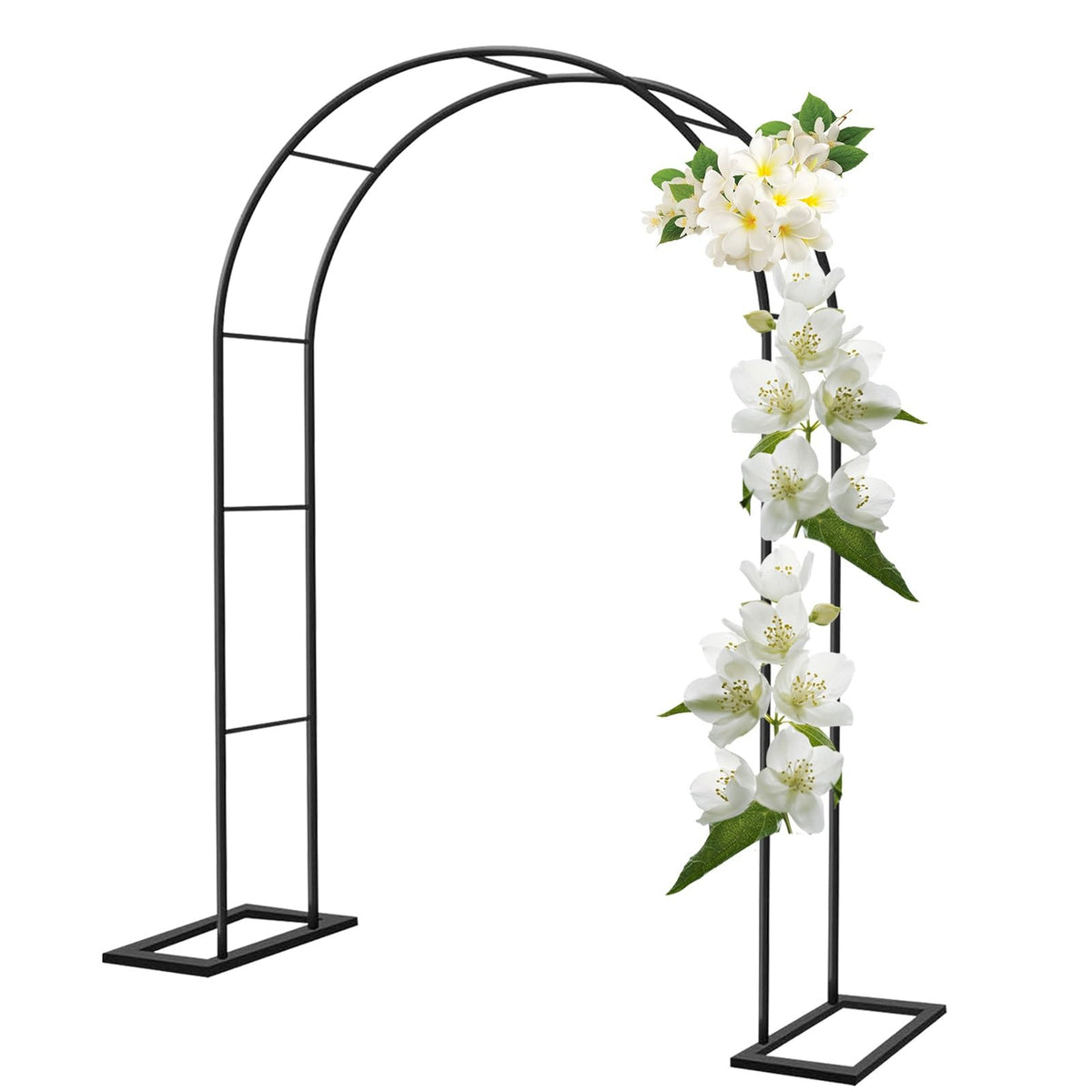 Metal Garden Arch Wedding Trellis for Climbing Plants Pergola Arbor for Roses & Various Flowers Bridal Party Backdrop Stand (Size: 140x240x40CM)