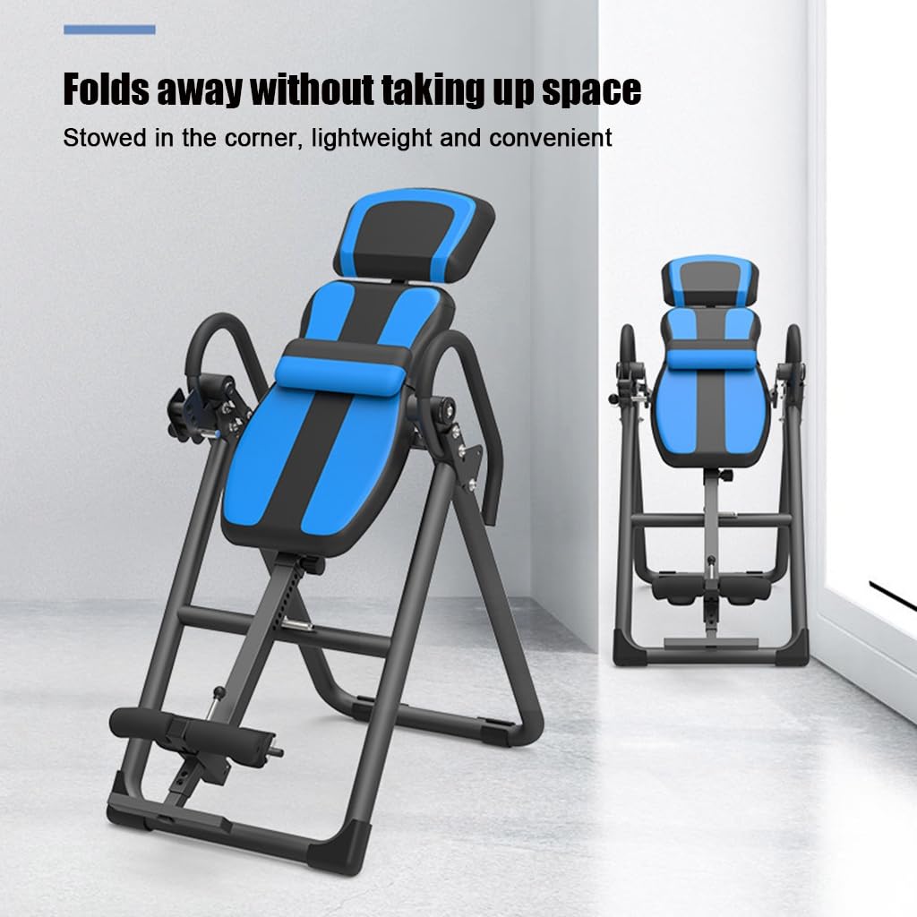 OZBMA Premium Inversion Table with Removable Head Pillow and Lumbar Support Pad, Heavy Duty, Up to 330 lbs