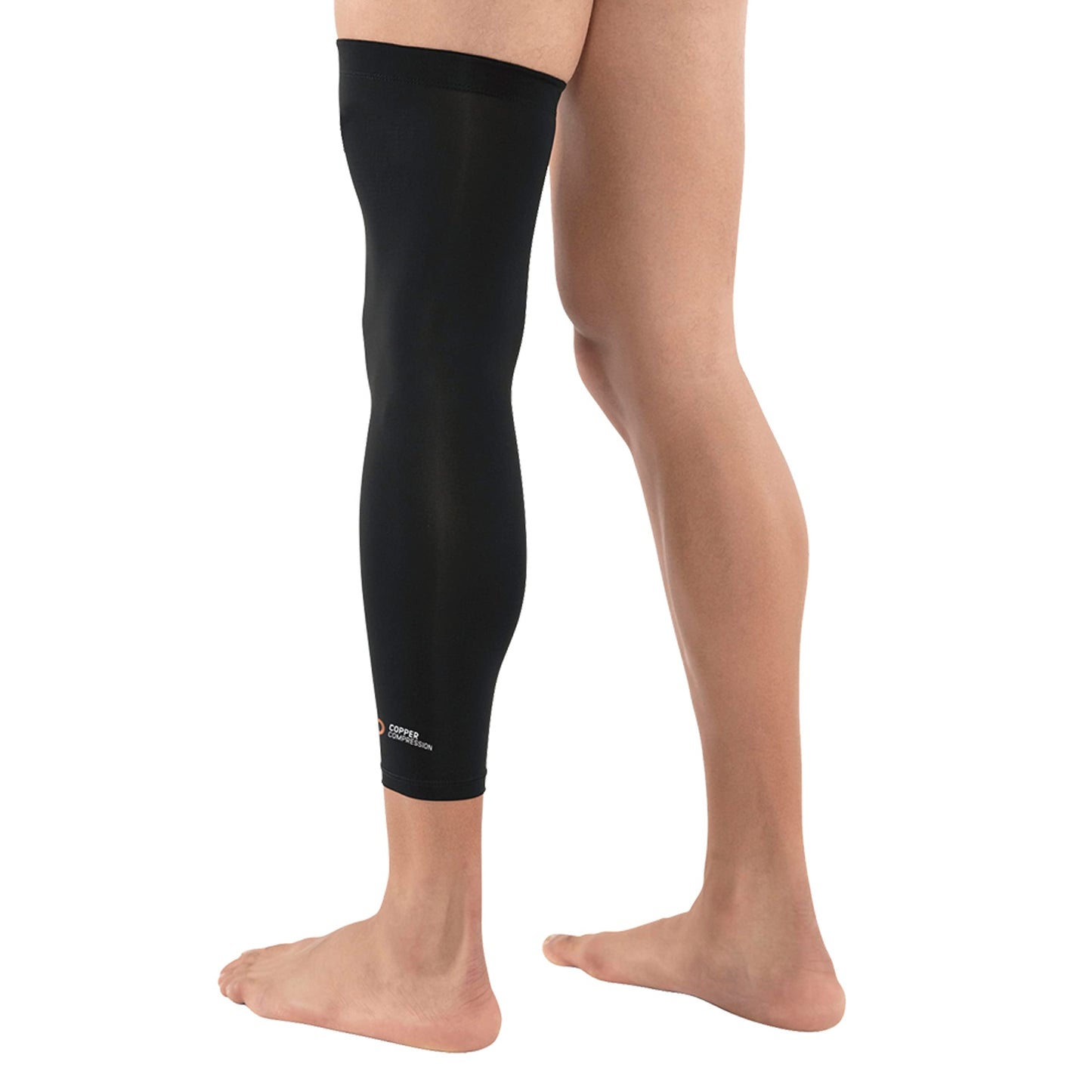 Copper Compression Leg Compression Sleeve - Copper Infused Knee Stabilizer Brace for Running, Meniscus Tear, ACL, MCL, Arthritis, Joint Pain Relief - Thigh & Calf Support for Men & Women - Black - M