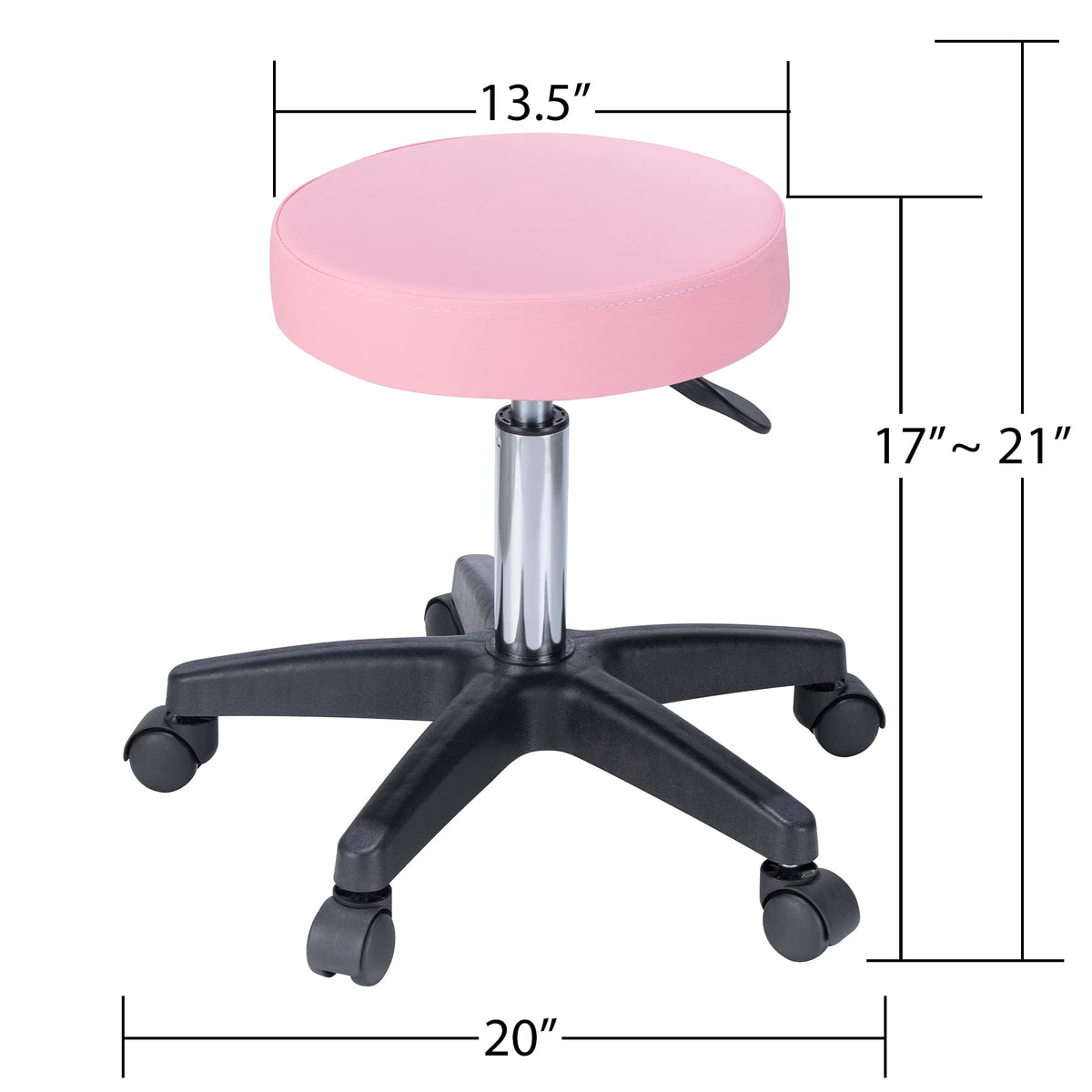 Massage Salon Tattoo Chair with Two Trays Esthetician Bed with Hydraulic Stool,Multi Purpose 3 Section Facial Bed Table, Adjustable Beauty Barber Spa Beauty Equipment, Pink