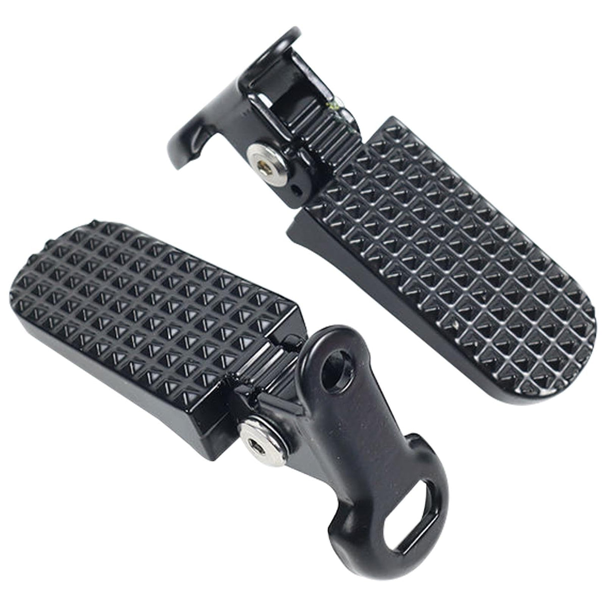 Frinovalt 1 Pair of Bike Foot Pegs, Non-Slip Bike Pegs Aluminium Foldable Bicycle Footrests for E-Bike, Mountain Bike, Folding Bicycle(Black)