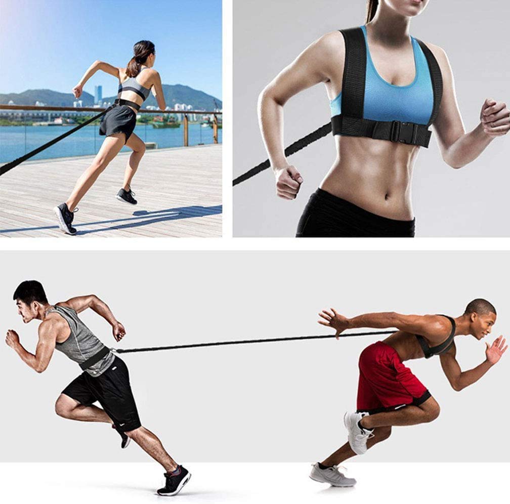YNXing Dynamic Resistance Trainer for Resistance Training to Improve Strength, Power, and Agility 5m/2m Elastic rope Set (6.6FT Set)