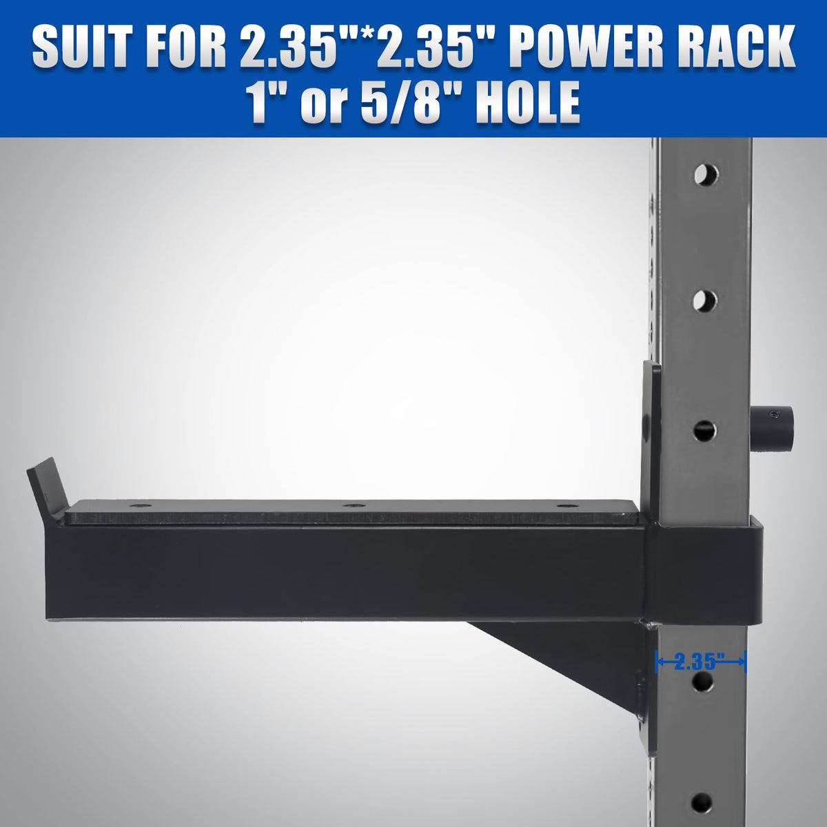 ZUKAM 2.36inch Barbell Safety Catches Squat Rack Safety Arm Spotter Fit for 2.36x2.36 Power Rack Cage with 1" or 5/8" Hole