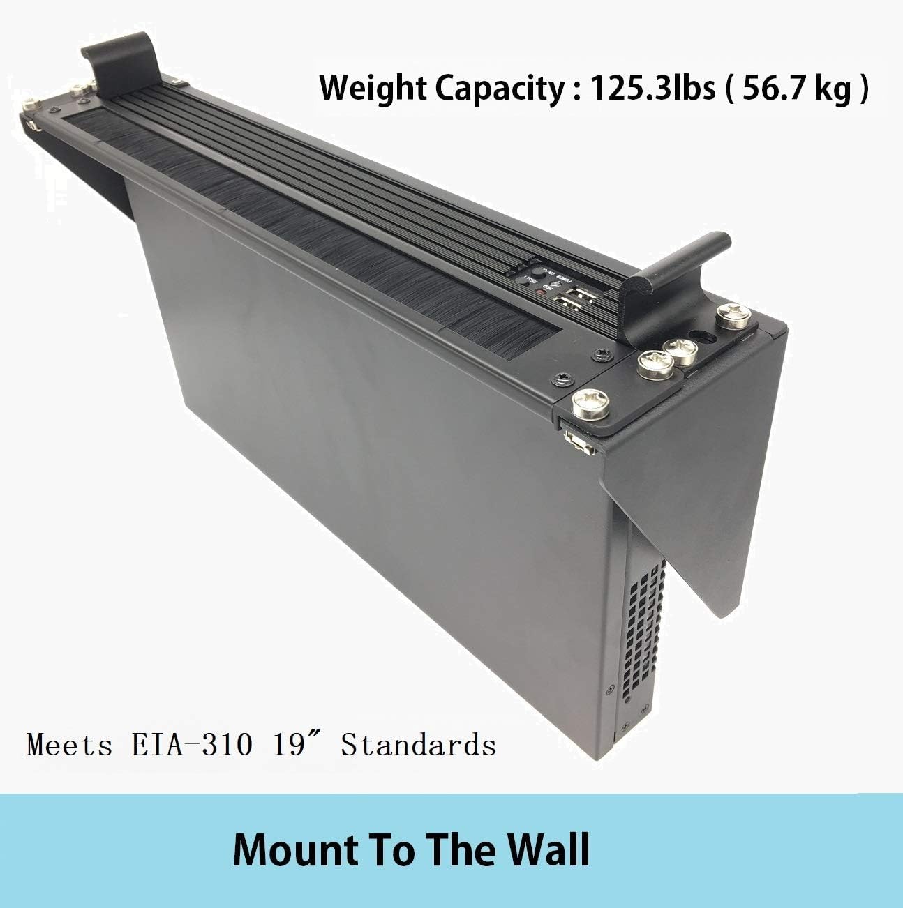 JINGCHENGMEI 2 Pack of 19 Inch 2U Heavy Duty Vertical Wall Mountable Rack and 125 lb Wall Mountable Server Rack (2)