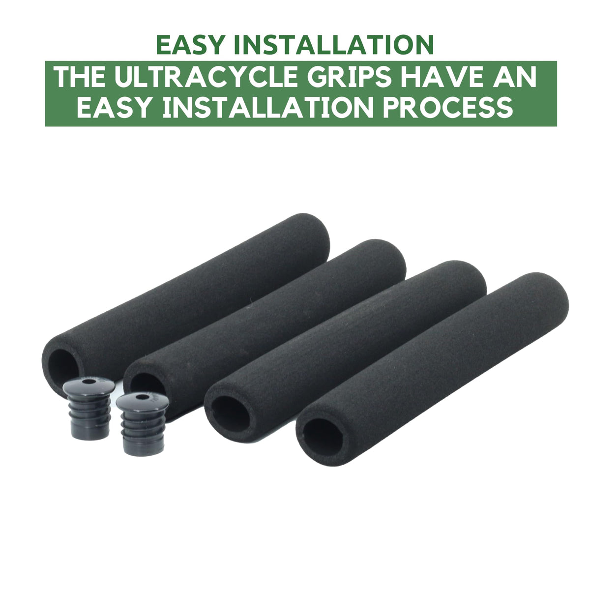 Ultracycle's Cruiser & Road Foam Grips - Soft and Cushy Design, High-Density Foam Rubber, 4-Piece Kit, 8.5 Inches - Ultimate Comfort and Control for Your Bike's Handlebars