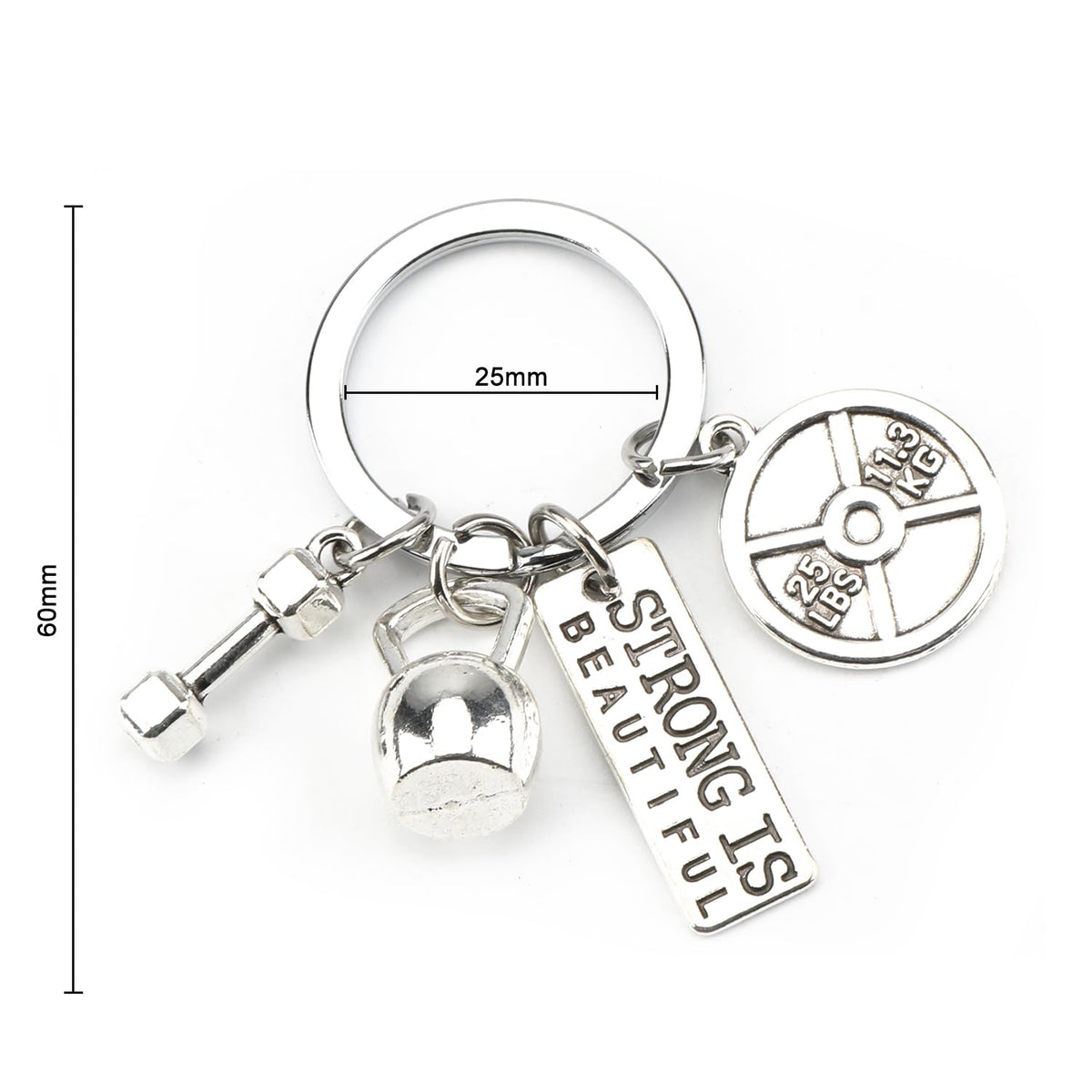SHTALHST Gym Keychain,Fitness Keychain with Dumbbell Design,Car Key Chain Accessory,Motivational Gifts for Gym Lovers