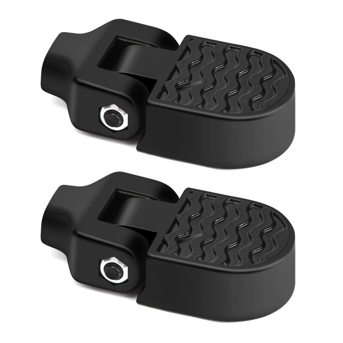 TOBWOLF 1 Pair Mini Bike Rear Pedals, 3.1x1.6 in / 8x4cm Aluminium Alloy Folding Bike Pegs, Non-Slip Bicycle Footrests, Foot Plates Pedals for Folding Mountain Bike, Foldable Bicycle