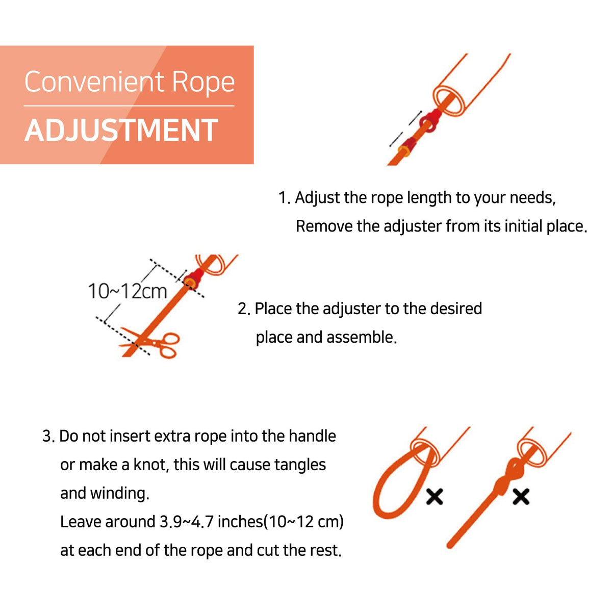 Skipping Jump Rope for Fitness Workout - Light Weight, Adjustable, Tangle Free, Excellent line control for Cardio Boxing, CrossFit, Training Exercise All Ages and Gender ( Special Luxury, KA-220, Made in Korea) (Grey-Red)