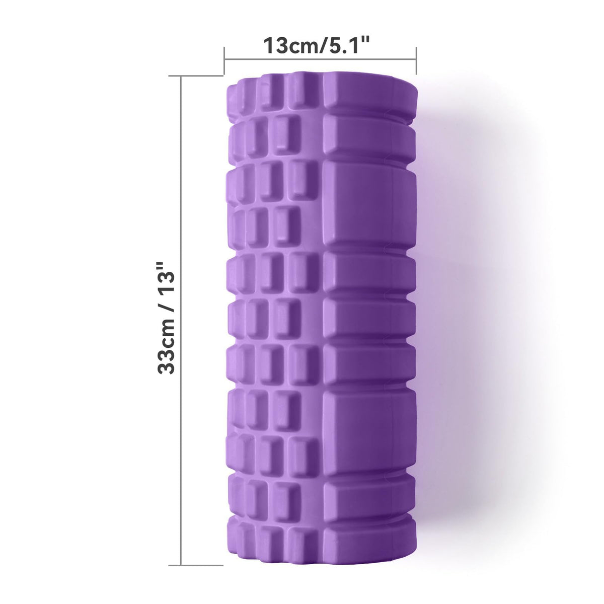 Krightlink Foam Roller for Muscle Massager, Patented 13" High Density Exercise Roller for Muscle and Myofascial Trigger Point Release, Yoga, Back Roller for Fitness, Yoga (Purple)