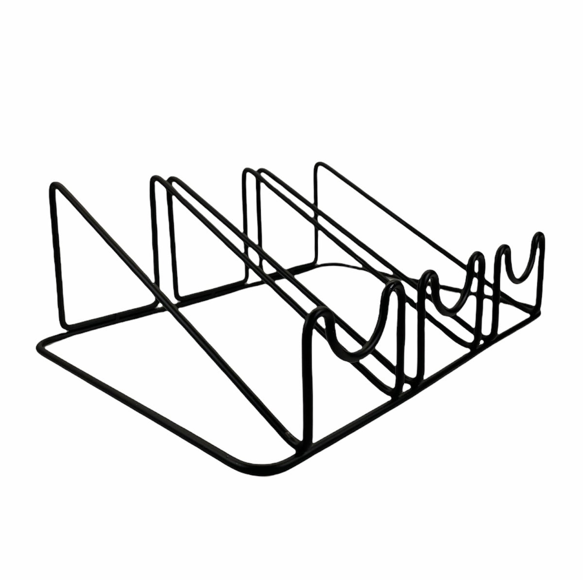 Countertop 3-Bottle Wine Holder - Modern Matte Black Metal Wine Rack - No Assembly Required
