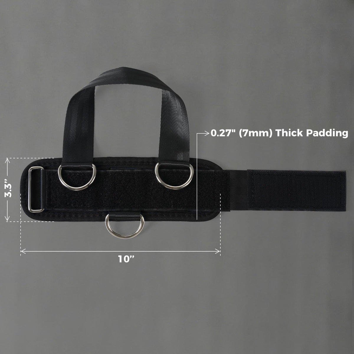 RitFit Kickback Ankle Straps Padded Ankle Strap for Cable Machine,Strong Hook and Loop,Reinforced 3 D-Ring, Adjustable Comfort fit Neoprene - Premium Ankle Cuffs to Enhance Abs, Glute & Leg Workouts