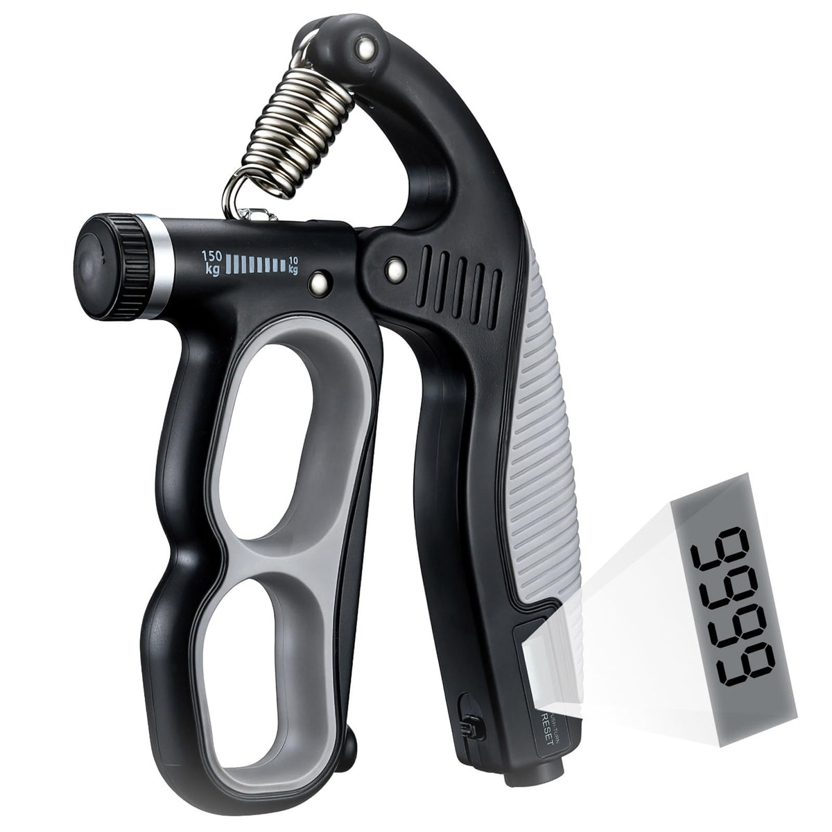 Adjustable Hand Grip Strengthener with Electronic Counter, 22-330 LBS Grip Strength Trainer for Forearm, Wrist & Finger Training, Hand Gripper for Strength Building, Home Workout & Physical Therapy