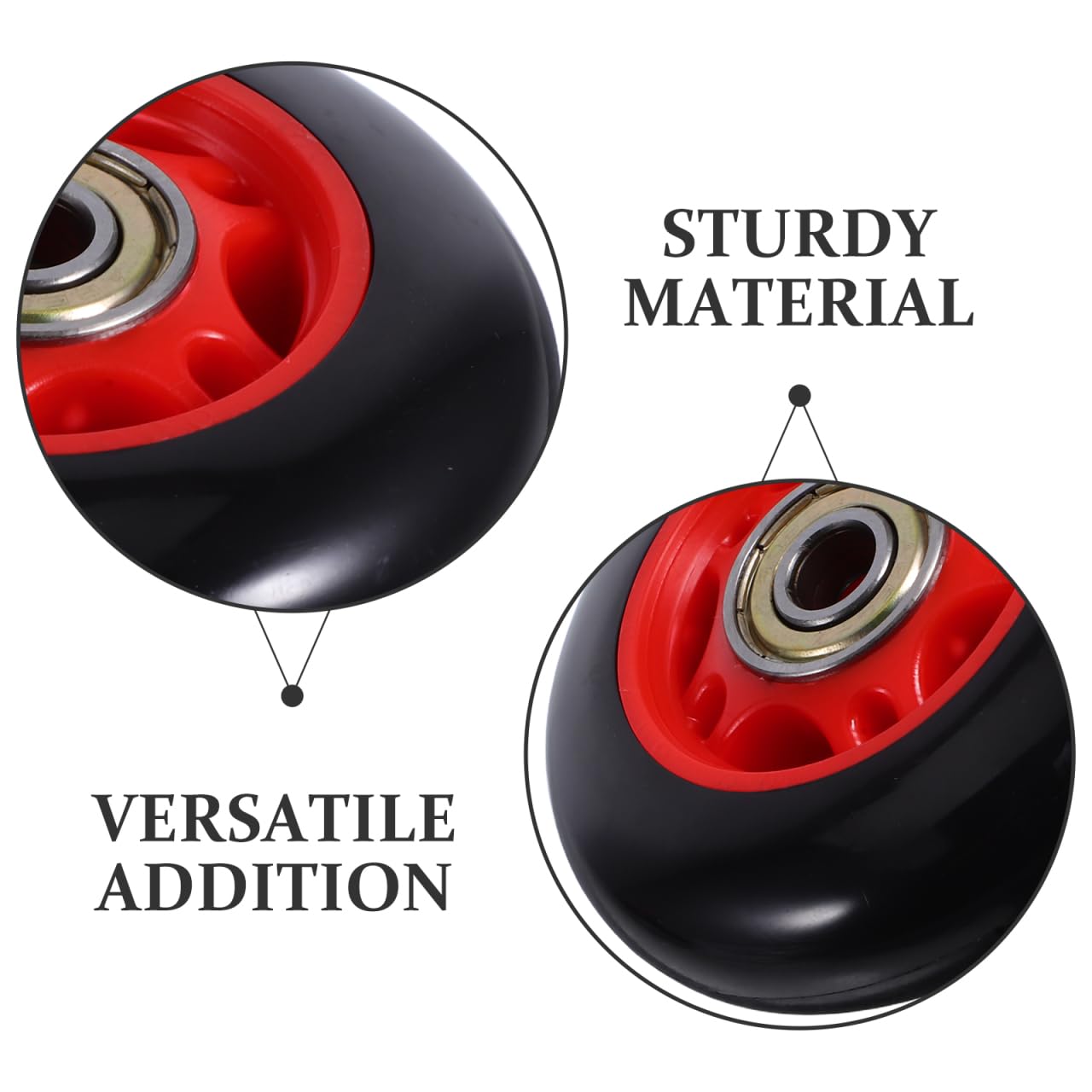 HONITANO 4Pcs Fitness Roller Wheels for Gym Equipment Plastic Pulley Replacement for Treadmills Stationary Bikes Smooth Swivel Exercise Rollers for Home Workout Machines