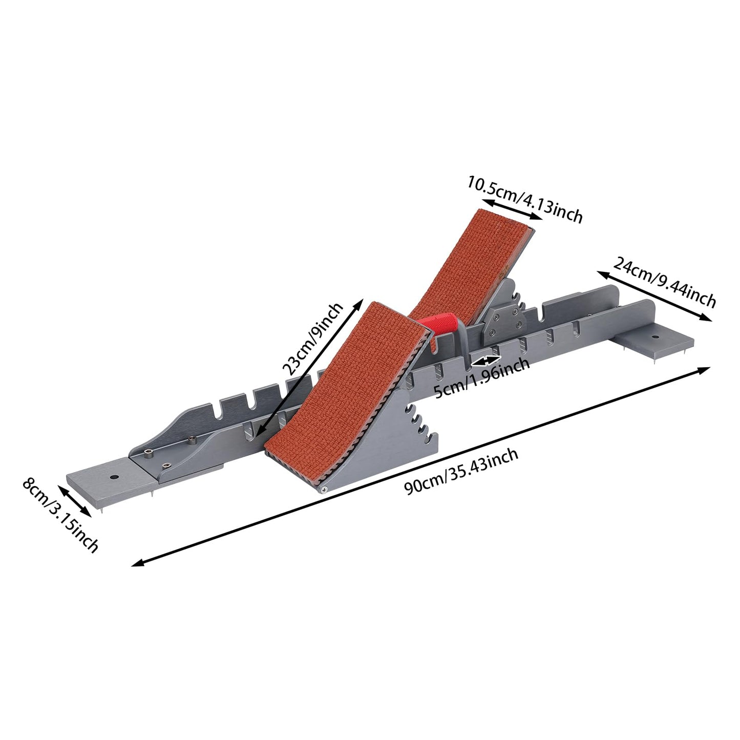 AGULIUM 35'' Starting Blocks Track and Field -Designed for International Competition, 4 Angles Adjustable, Aluminum Alloy Running Track Blocks, Starting Block for Plastic Runway, Cinder Track