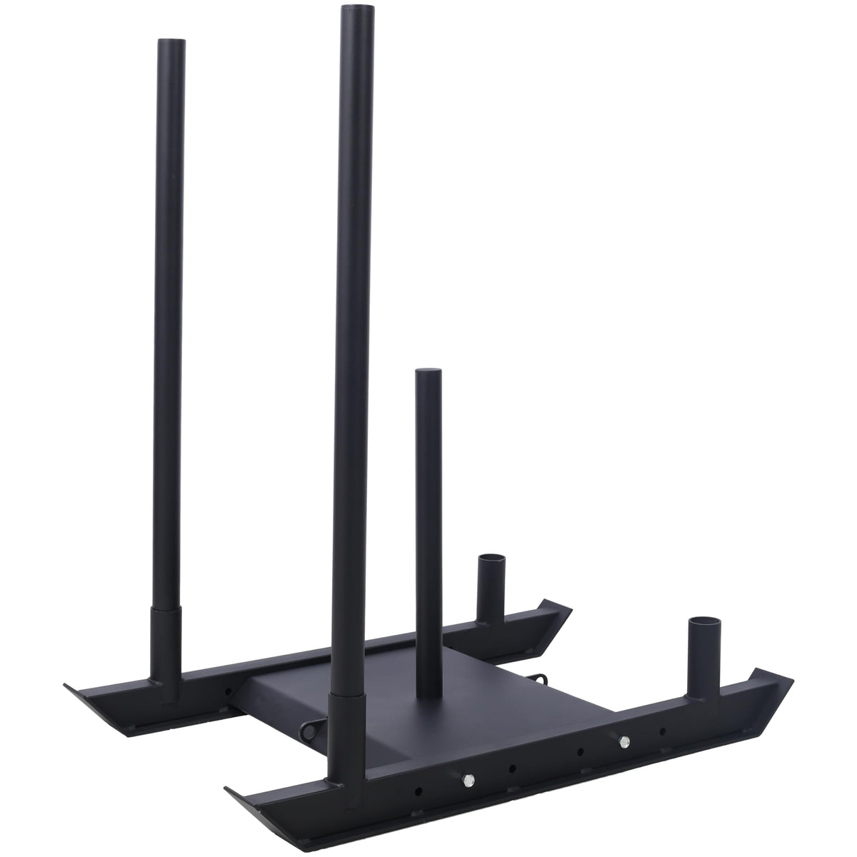 Gecheer Weight Training Pull Sled for Strength, Speed & Conditioning – Heavy-Duty Steel Fitness Sled with 2-Inch Plate Holder for Grass or Turf