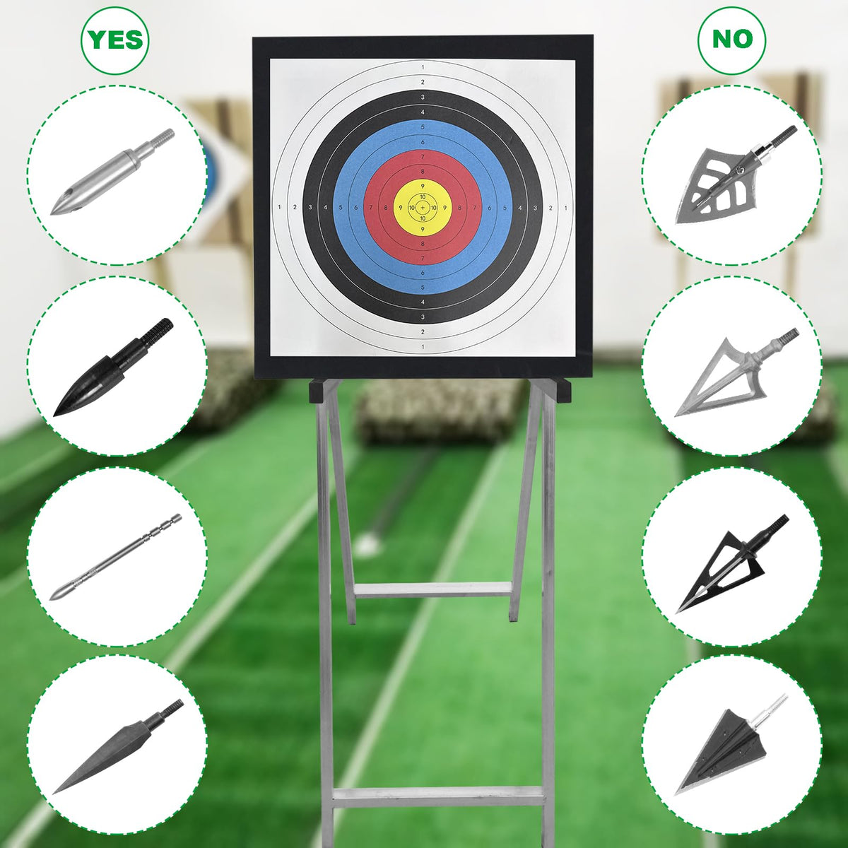 2Pcs 20'' Foam Archery Target, High-Density EVA Archery Targets for Backyard, Archery Target Block with 10pcs Targets Paper, 8pcs Target Pins, Arrow Puller (Foam Target)