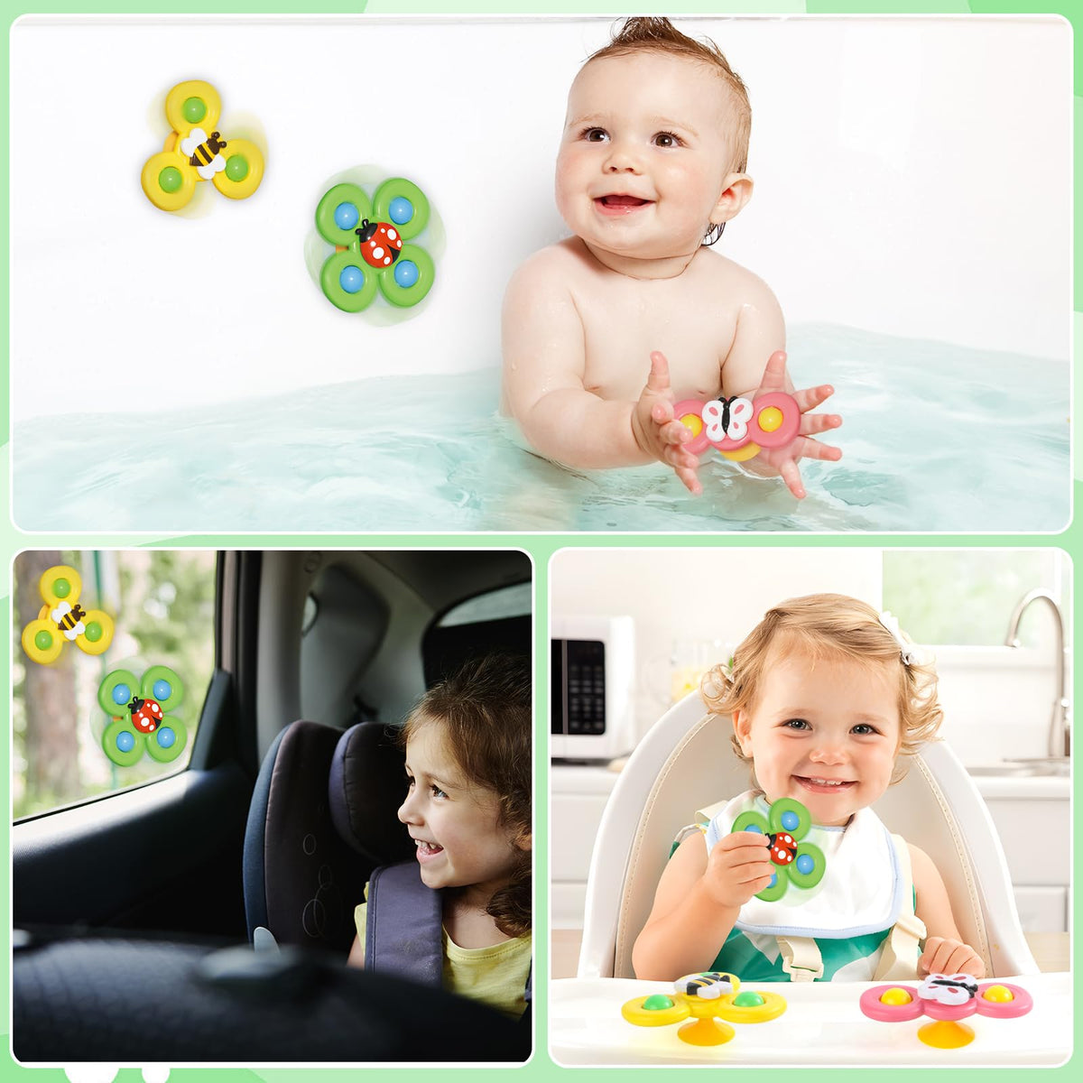 Joryuek Baby Gym & Play Mat, Tummy Time & Activity Mat Toys, Infant to Toddler Play Piano Mat, 0-12 Months (Green)