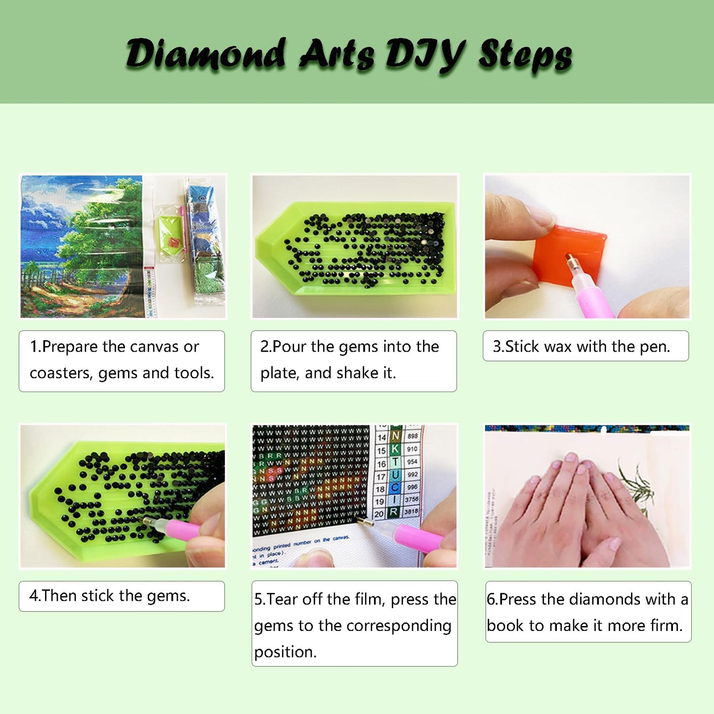 Lanzeyo Diamond Painting Kits for Adults, Adult Hand Crafts Diamond Art Kits, Succulent Diamond Dots Kits, Gem Art for Living Room Wall Art (Succulent)