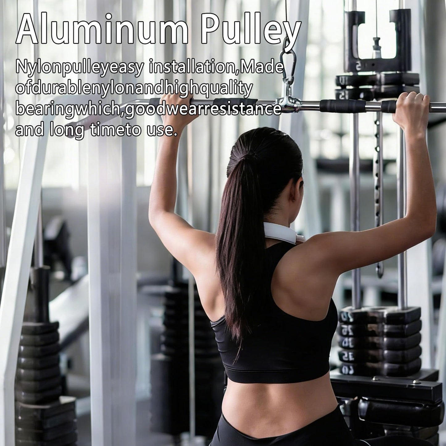 BESTEEL 12pcs 90mm Universal Aluminum Pulley Wheel for Gym Equipment, Silent Cable Machine Replacement Part,Heavy Duty Undeformable Fitness Aluminum Alloy Bearing Gym Pulley Wheel for Home Gym(Silver)