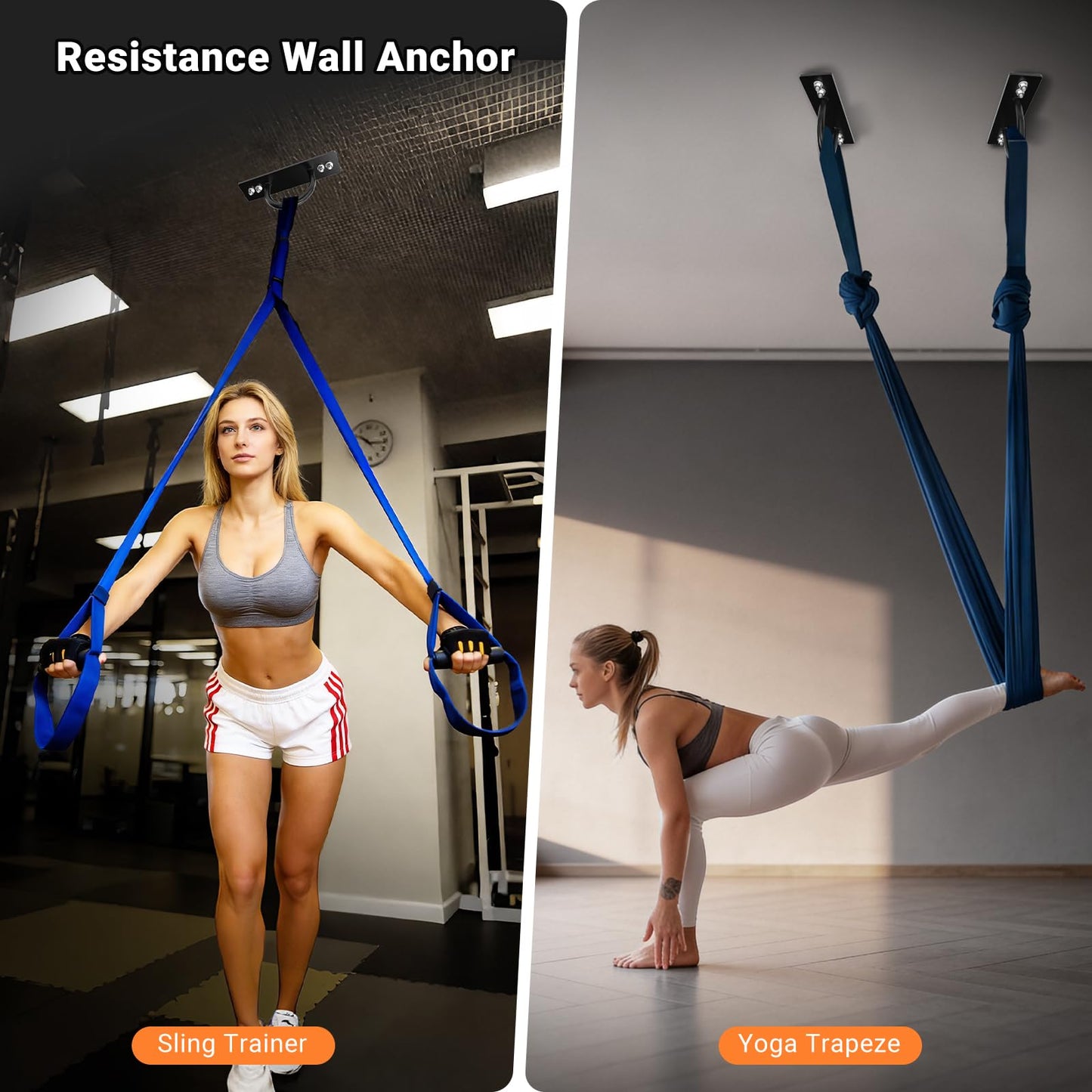 Battle Rope Anchor, Wall Ceiling Mount Bracket for Suspension Strap, Body Weight Strength Training Systems, Heavy Duty Hammock Hanging Kit for Battle Rope, Yoga and Gymnastic Rings,Boxing Equipment