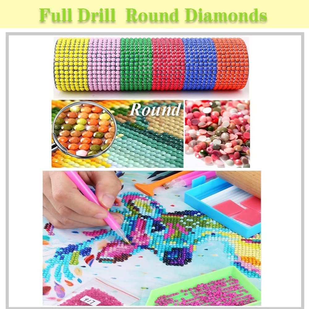 4 Pack Book Flower Diamond Art Kits for Adults Beginners,Full Round Drill DIY Diamond Painting Kits,Paint by Diamonds Dot Gem Art Crystal Easy,Home Wall Decor 12X16Inch