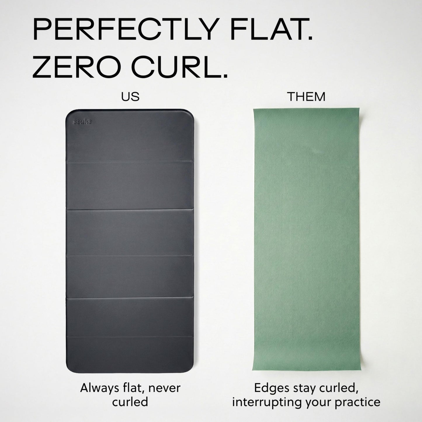Stakt The Original Foldable Yoga Mat, Premium Foldable Exercise & Workout Mat with Non-Slip Surface, Lightweight Portable for Studio or Home Use, As Seen on Shark Tank - Dune