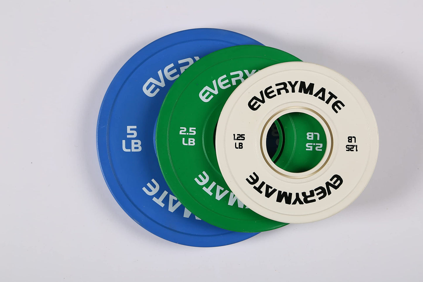 EVERYMATE Change Weight Plates 2.5LB Fractional Plate Olympic Bumper Plates for Cross Training and Olympic Weightlifting, 2.5LB Weights Plates Set