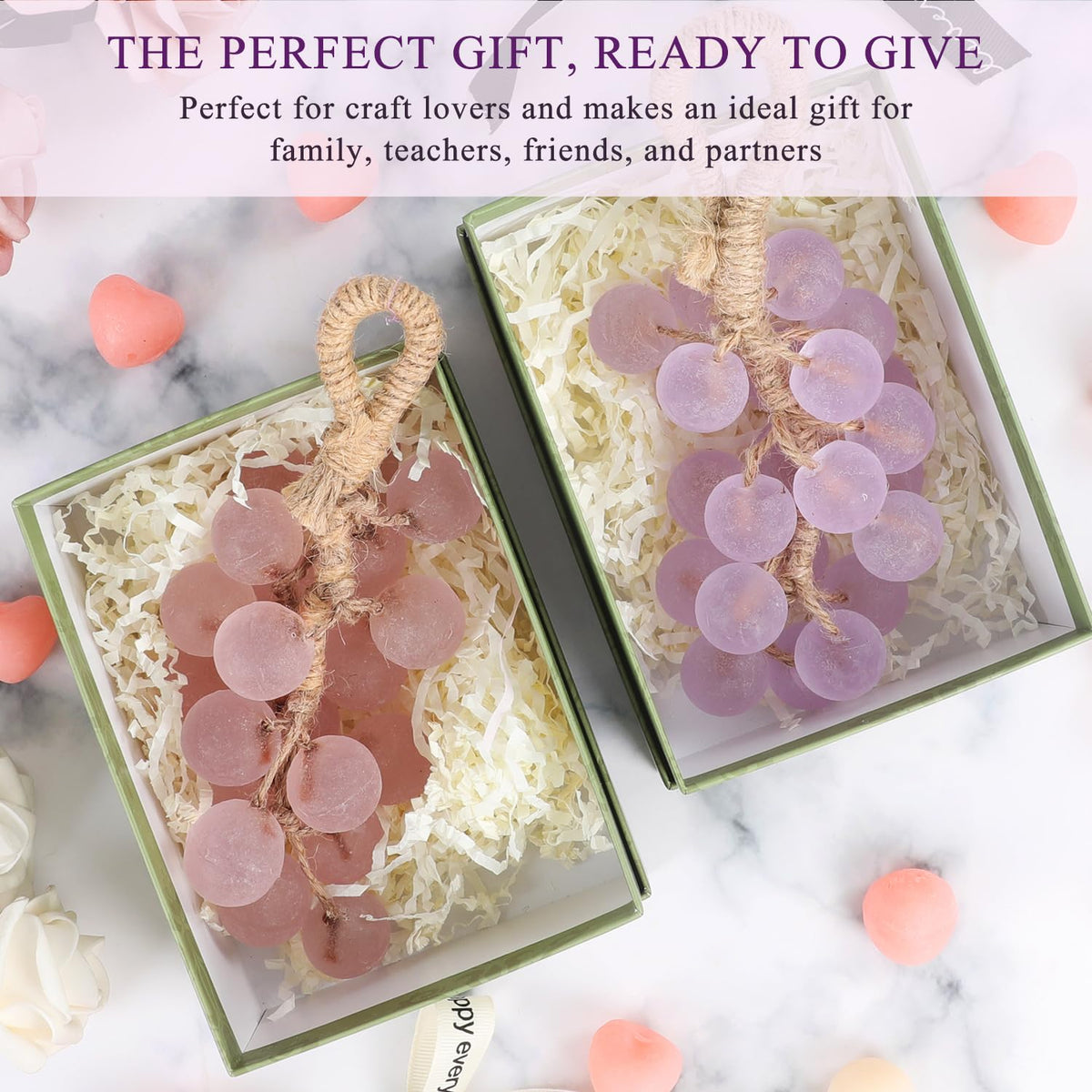 DIY Soap Making Kit Soap Molds,2 Pack Heart & Circle Molds with Hemp Rope, Black White Ribbon for Handmade Soap (Without soap Base) Perfect Mother's Day, Wedding, Newlywed DIY Gift
