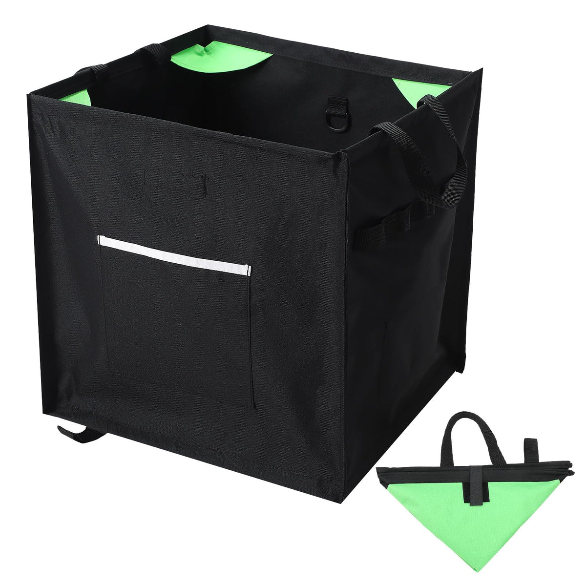 Arrowbash Throw Line Cube Bag - Easy Folding Arborist Throw Line Storage Portable Climbing Rope Organizer Box for Tree Work Outdoor Rope Accessories, Black