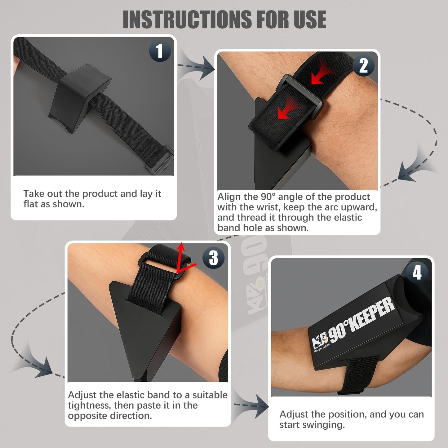 Kivan Base Golf Swing Trainer Aid, 90°Keeper Golf Posture Correction Training Aid, Professional Swing Accuracy Improvement Tool for Preventing Over Swinging