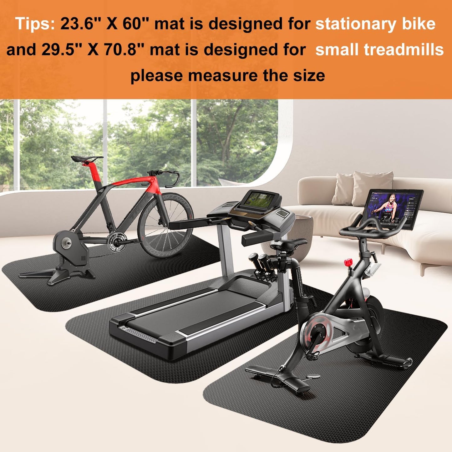 Exercise Equipment Mats For Floor,Treadmill Mat,Foldable Treadmill Mat,Walking Pad Mat For Carpet,Exercise Bike Mat,Under Elliptical Mat,Rowing Machine Mat,Mat For Tread Mill,GYM Equipment Mat