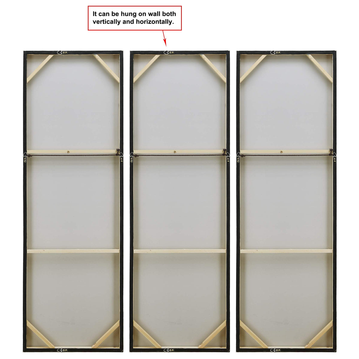 Empire Art Direct Abstract Wall Art Textured Hand Painted Canvas by Martin Edwards, Triptych, 60" x 20" each, Diamonds
