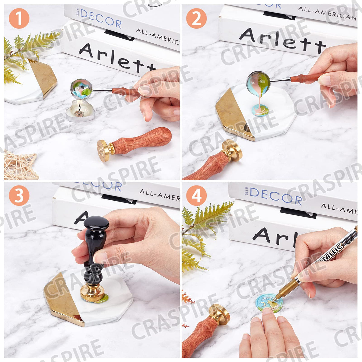 CRASPIRE Yin Yang Wax Seal Stamp Mandala Sealing Wax Stamps Mandala 30mm Retro Vintage Removable Brass Stamp Head with Wood Handle for Wedding Invitations Halloween Christmas Thanksgiving Gift Packing