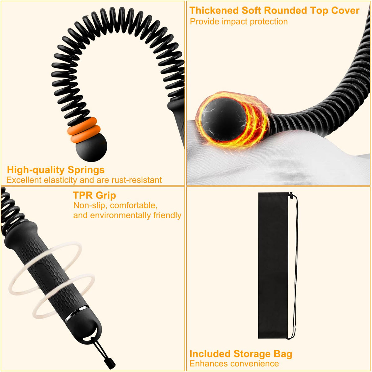 Portable Wireless Battle Rope, Adjustable Weight Wireless Battle Rope with Storage Bag, Suitable for Low-Impact Sports, Strength Training, and high-Intensity Interval Training (Grey)