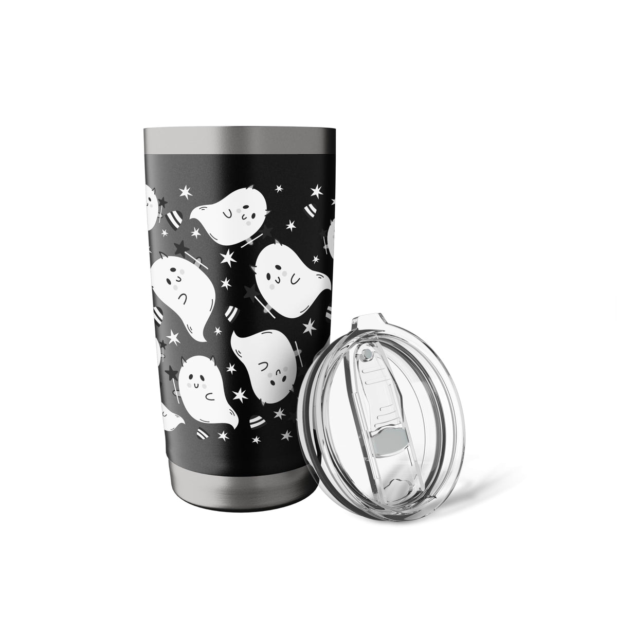 Halloween Ghost, Funny Cute Ghost Print Stainless Steel Insulated Tumbler