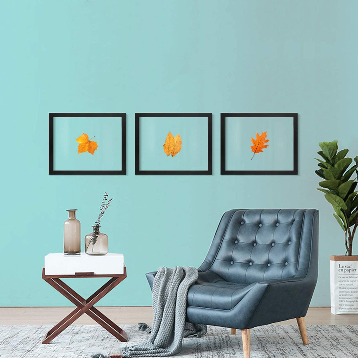 ONE WALL 16x20 Inch Floating Frame, Black Wood Double Glass Float Picture Frame Display 16x20/11x14 Inch Photos or Plant or Petal Specimens for Wall Hanging - Mounting Accessories Included