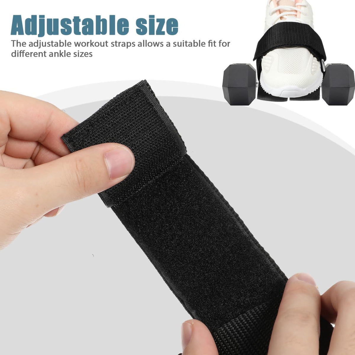 Kisangel 2Pcs Dumbbell Foot Attachment, Tibialis Trainer & Adjustable Ankle Straps for Weight Lifting, Hamstring Curls, Leg Extensions & Hip Strengt Training, Ankle Weight Holder for Home Gym Workouts
