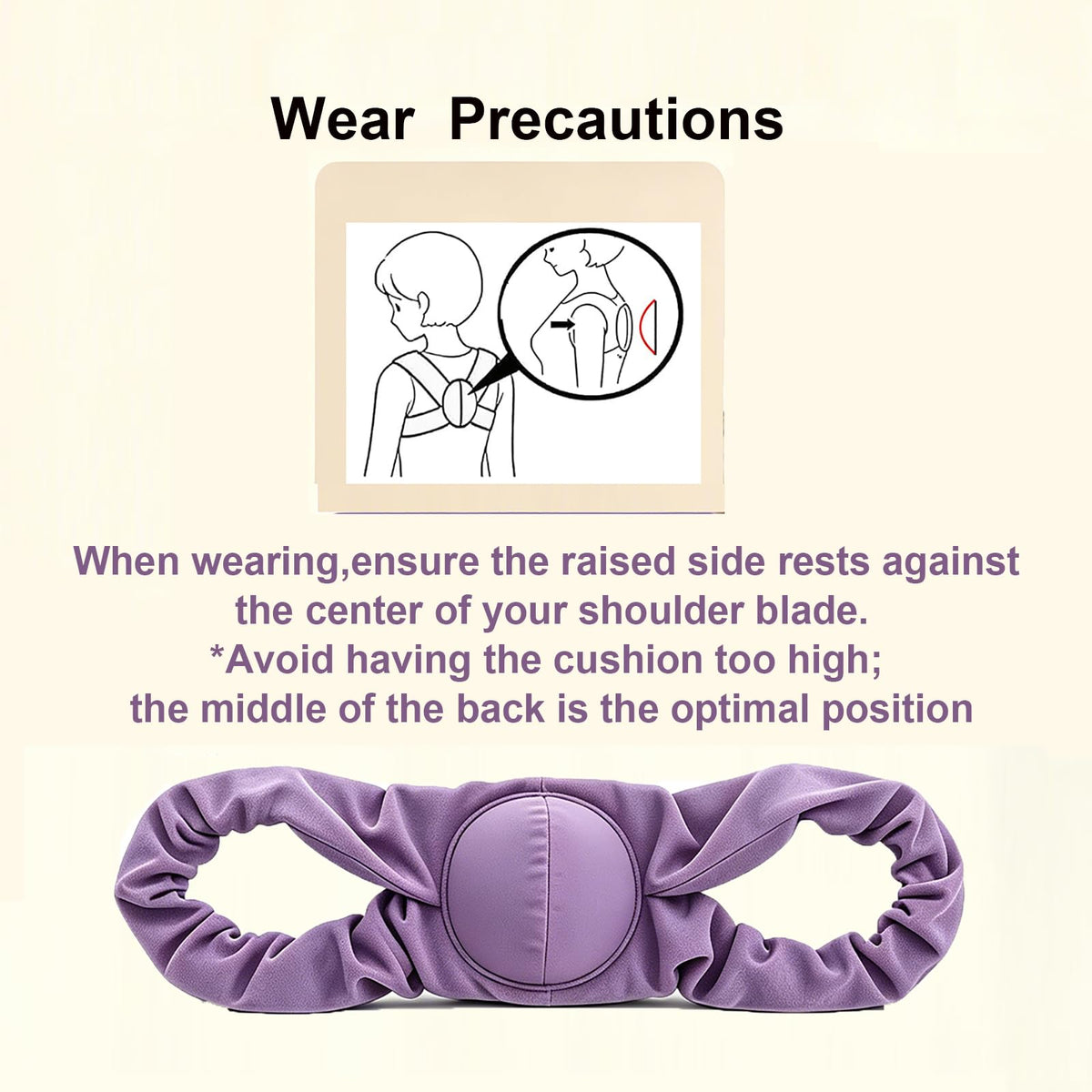 SOMIVOT Posture Corrector for Sleeping – Upper Back and Shoulder Alignment Brace with Soft Support Pad, Comfortable Nighttime Clavicle & Posture Training Strap for Men and Women (Large)