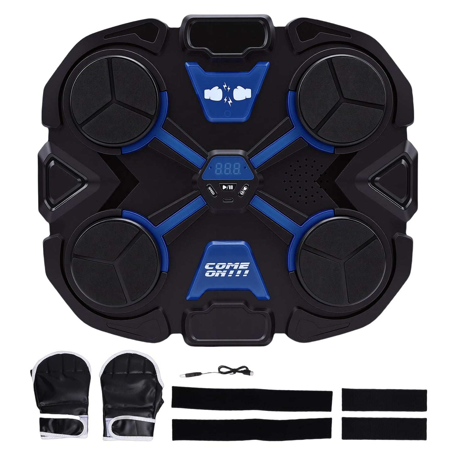 Alomejor Music Boxing Machine, Interactive Punching Trainer with LED Counter and Padded Cushion for Home and Gym Use